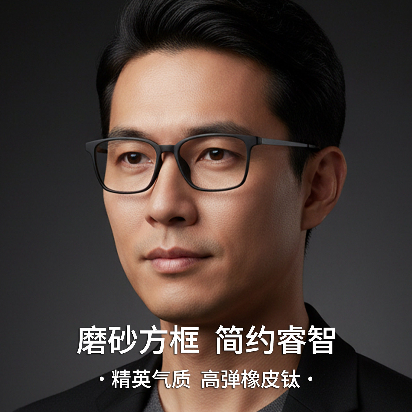 丹阳眼镜超轻TR90眼镜框男纯钛近视眼镜复古方框镜架弹性眼镜9822