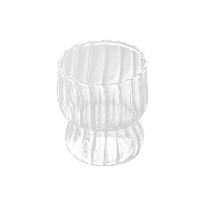 玻璃杯ins风茶杯酒杯日式条纹喝水杯果汁杯女夏家用冷萃咖啡杯子