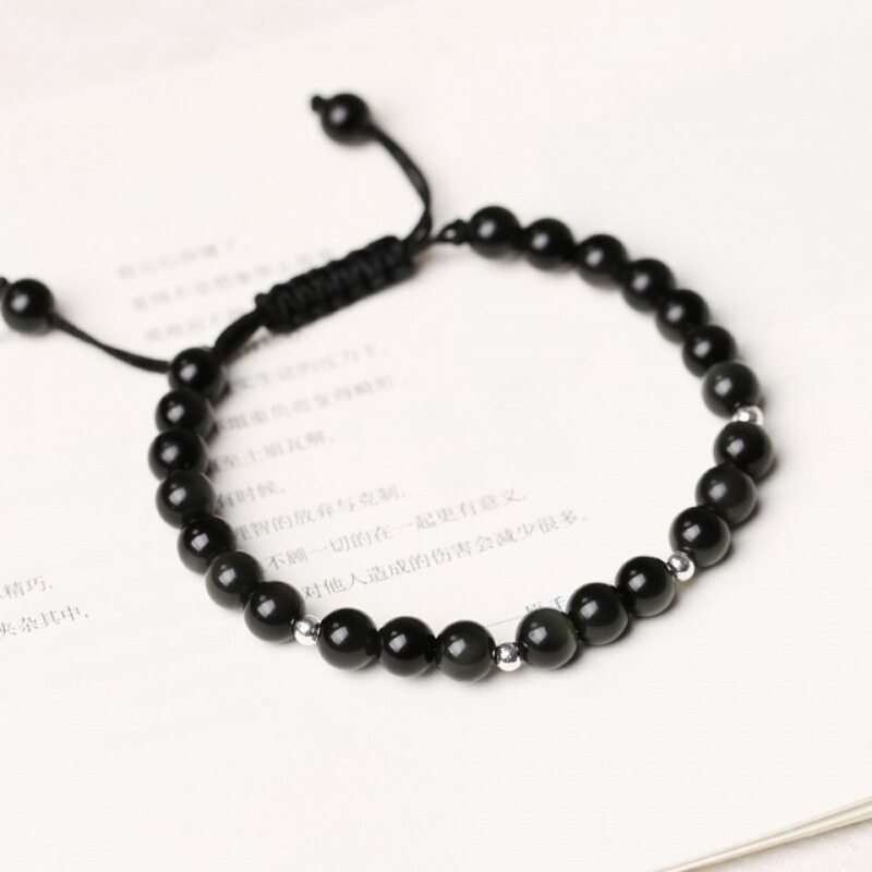 Gems of Light — Premium Black Obsidian Bracelet