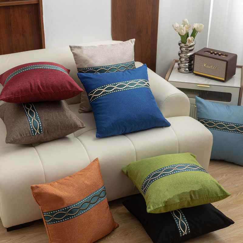 高档抱枕靠垫套不含芯靠枕套子靠背家用床上客厅中式沙发新中式