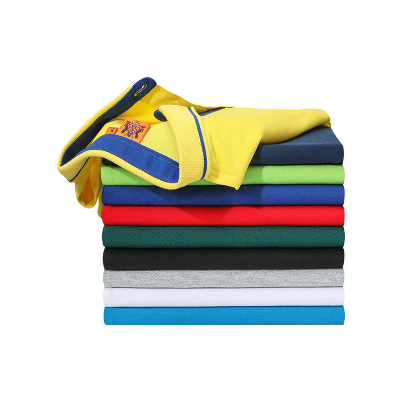 polo衫定制印logo长袖男立领商务风工作服纯棉轻奢翻领广告文化衫