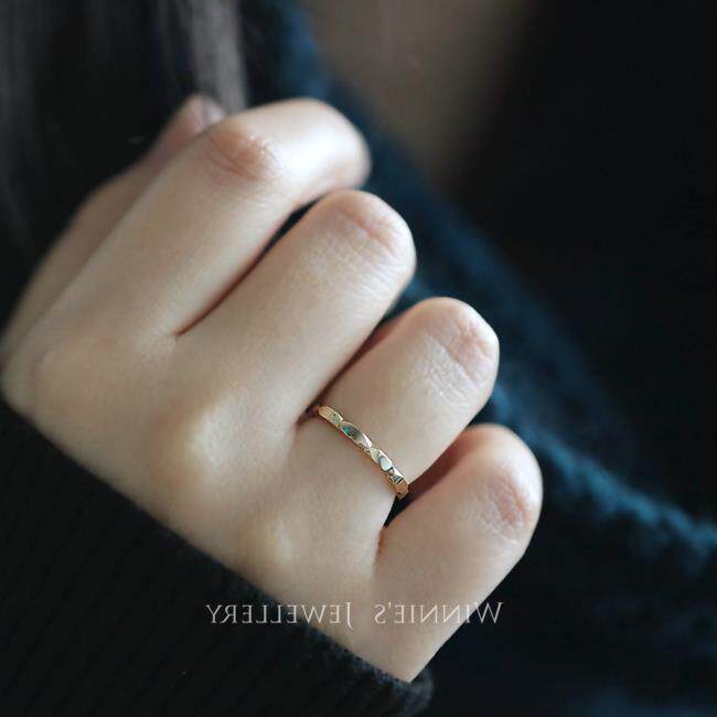 9K金 菱形刻面戒指 对戒男女款