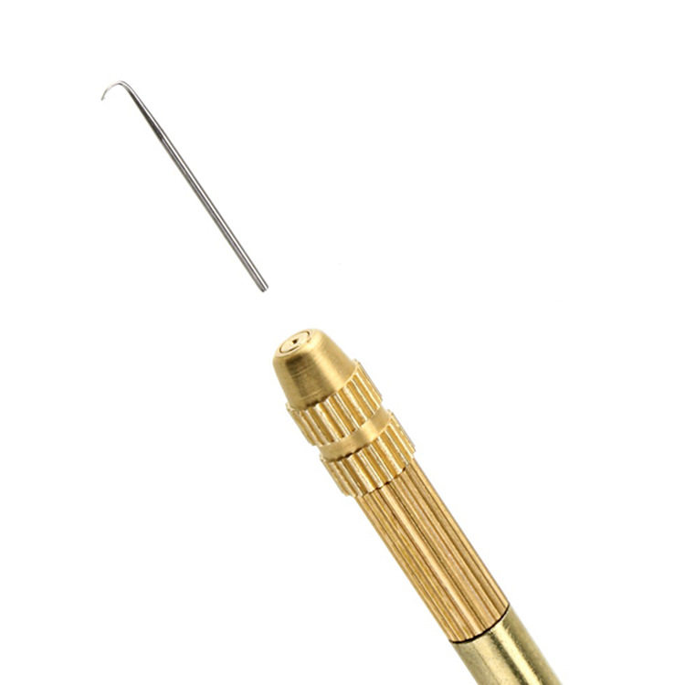 假发钩针铜杆勾针接发钩针蕾丝假发编织工具手织接发补发头套钩针