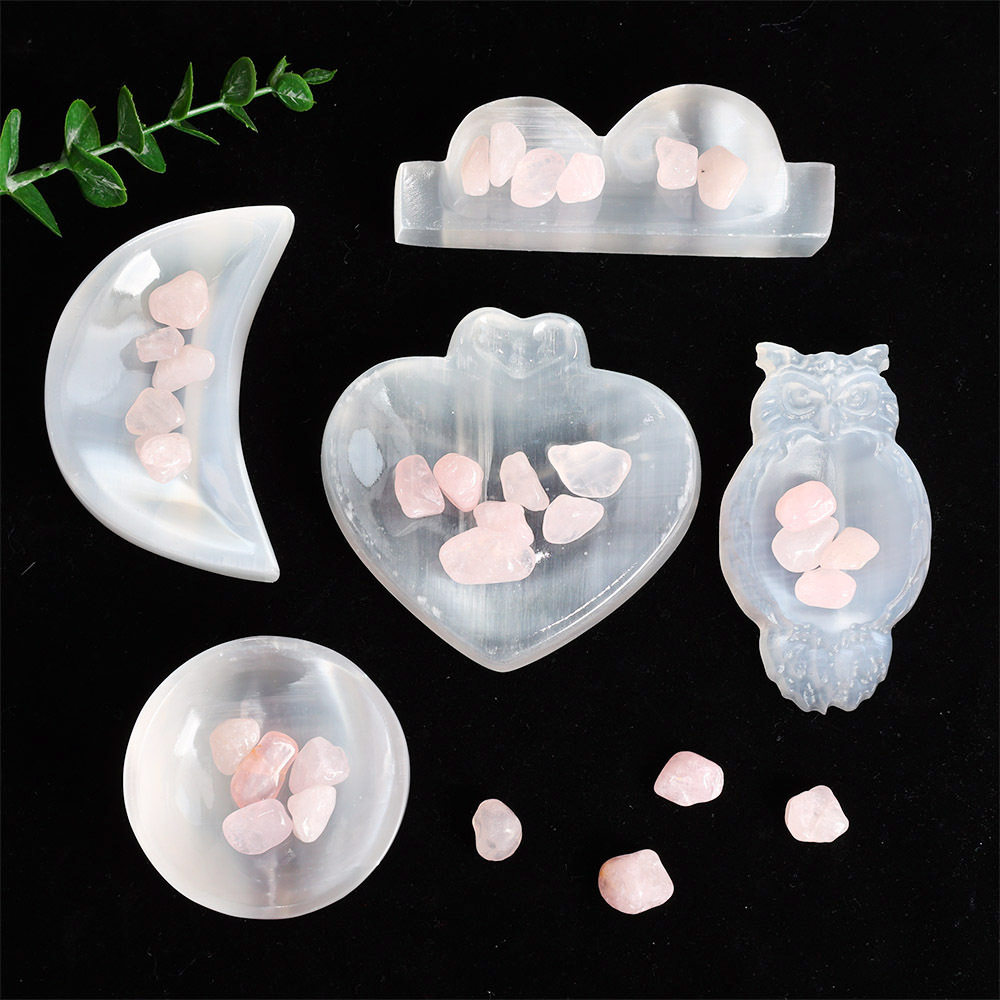 Moonlight Chalice — Natural Selenite Cleansing Bowl