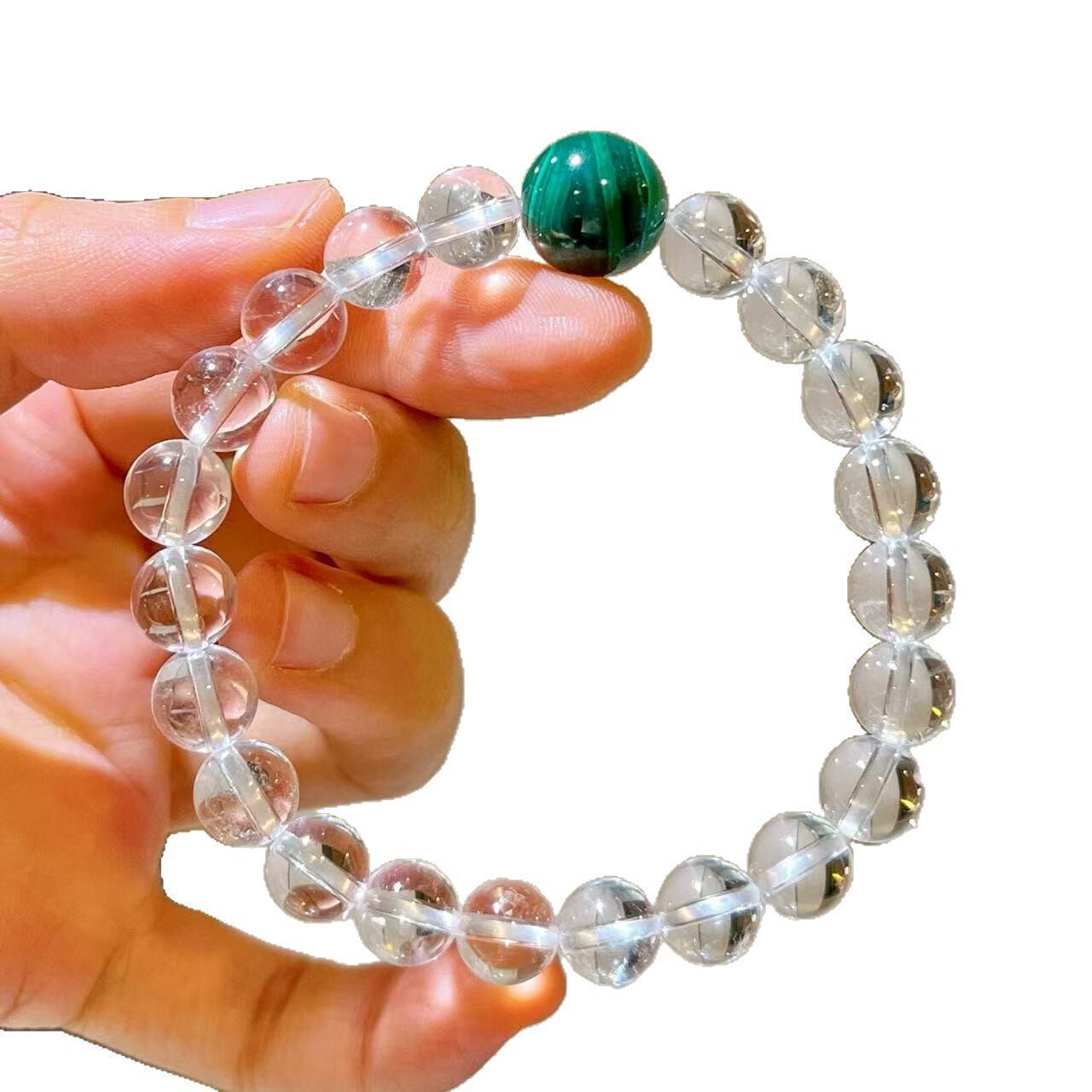 Glass-Grade Designer Handcrafted Malachite Bracelet