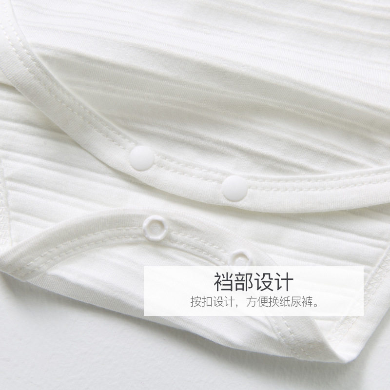 婴儿连体衣夏季薄款三角哈衣短袖新生衣服纯棉男女包屁衣宝宝夏装