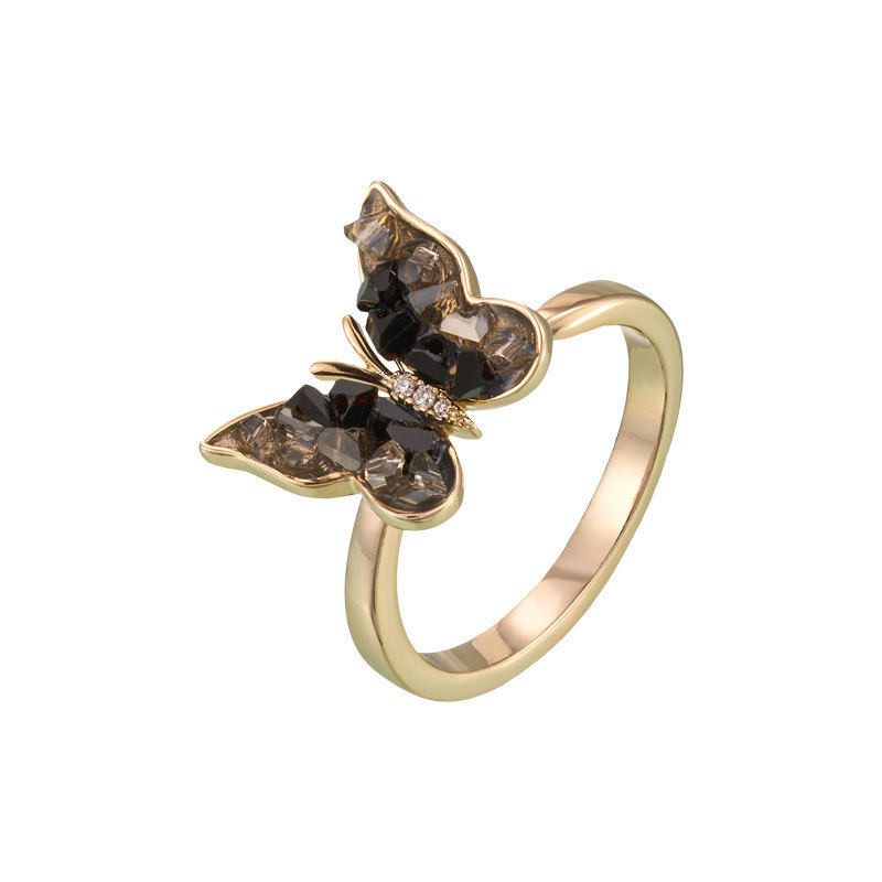 Black Butterfly Ring