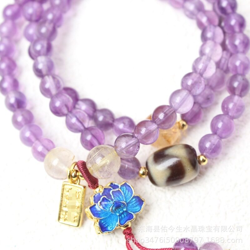 Multi-Wrap Brazilian Amethyst Bracelet