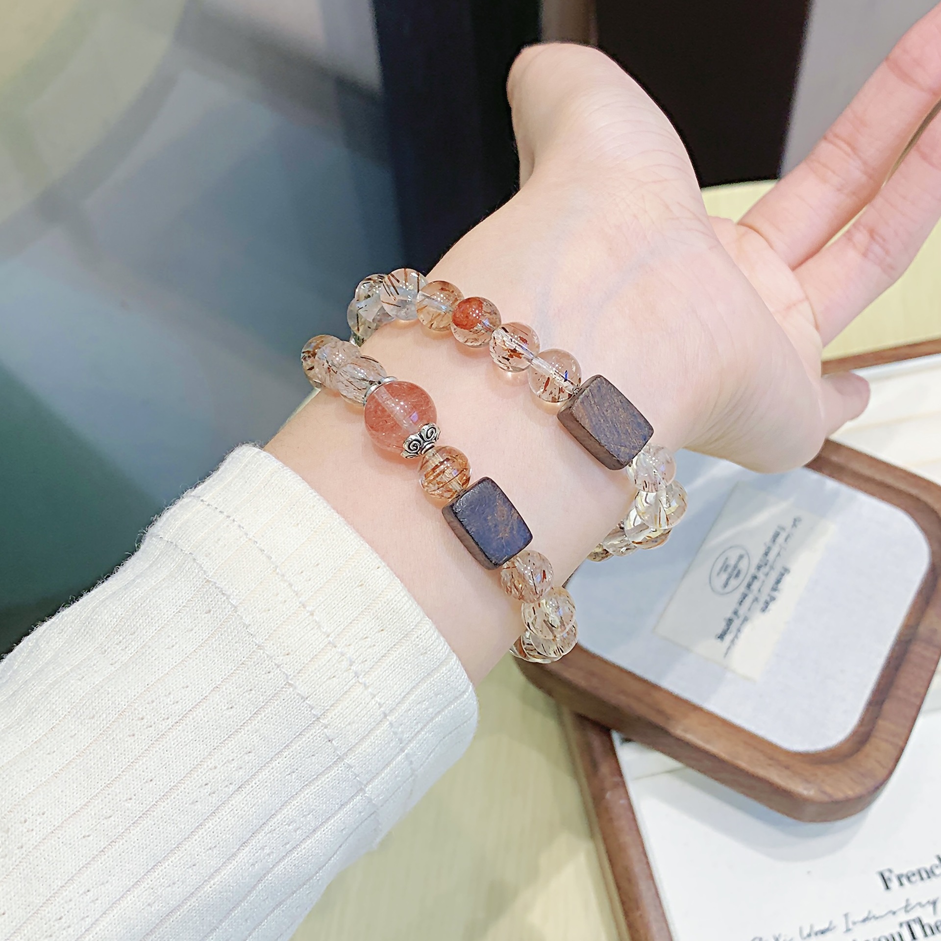 Natural Crystal Meditation Bracelet | Energy Healing, Calming and Sleep Aid, Essential for Zen Practice