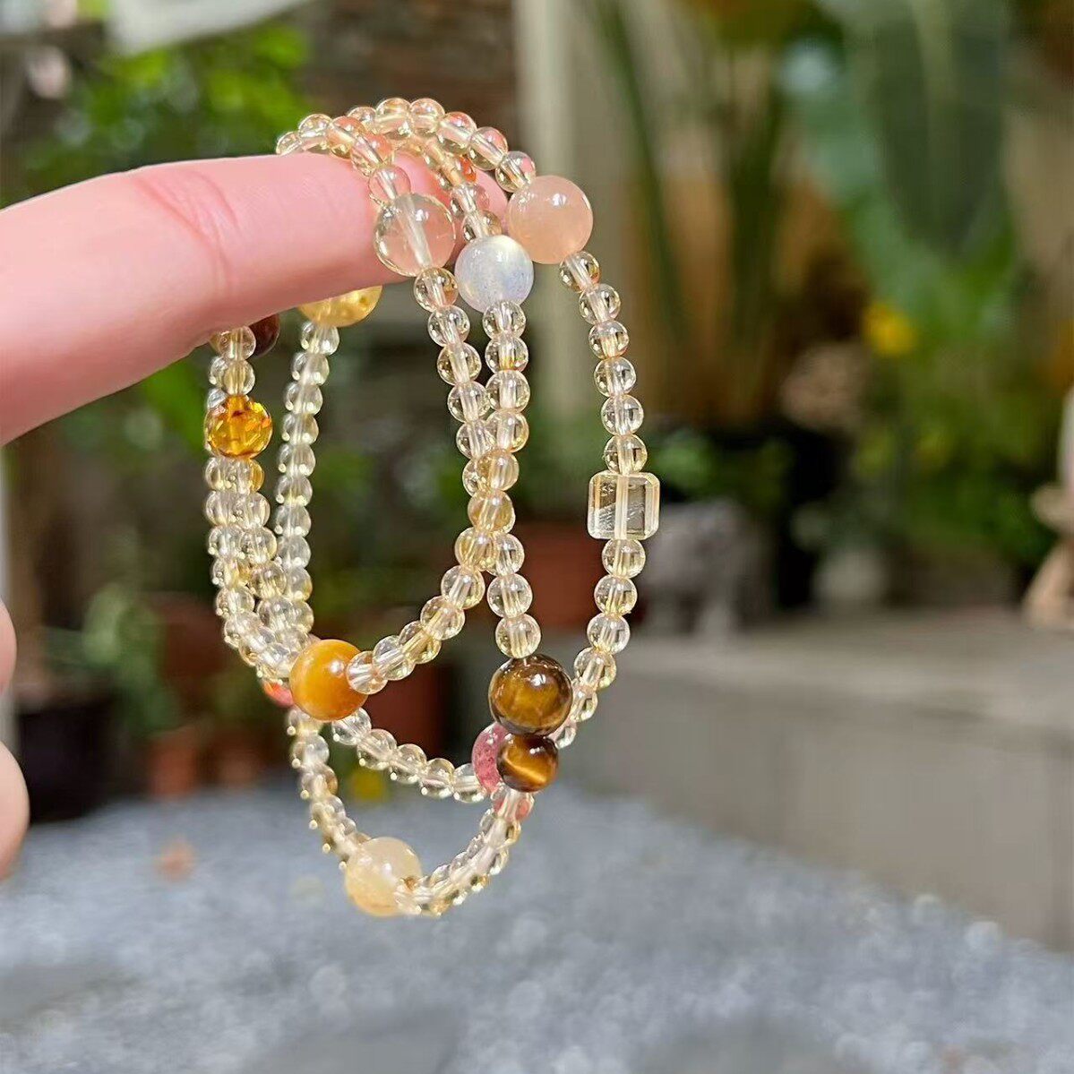 Triple-Wrap Citrine Bracelet