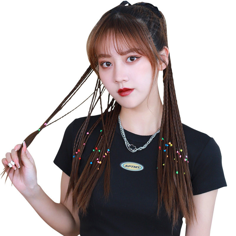 【支持一件代发】假发辫子马尾假辫子女麻花女彩色仿真绑带脏辫