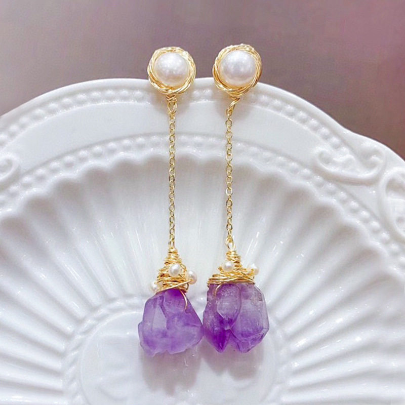 Luxury Vintage Amethyst Earrings