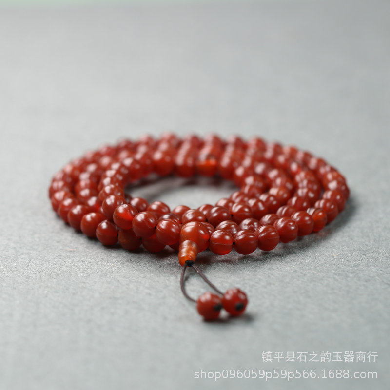 Multi-Wrap Round Bead Agate Bracelet