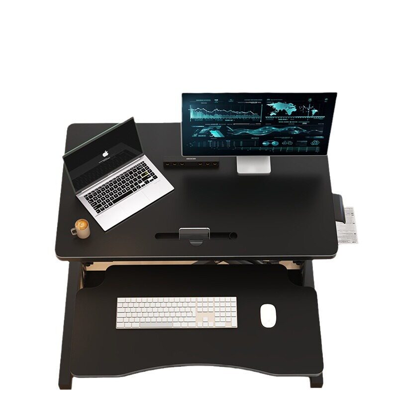 站立式电脑升降支架工作台折叠笔记本台式桌面可升降办公桌增高架