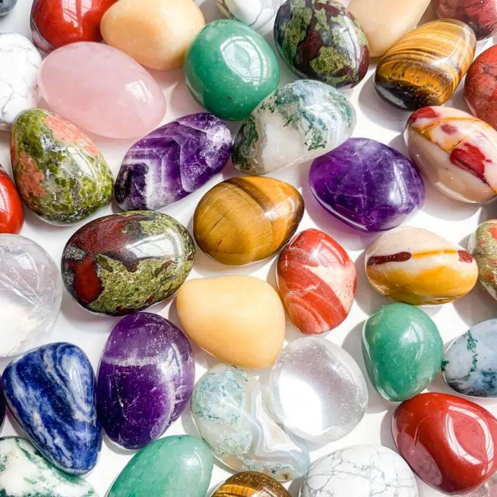 Prismatic Pebbles — Natural Mixed Crystal Tumbled Stones
