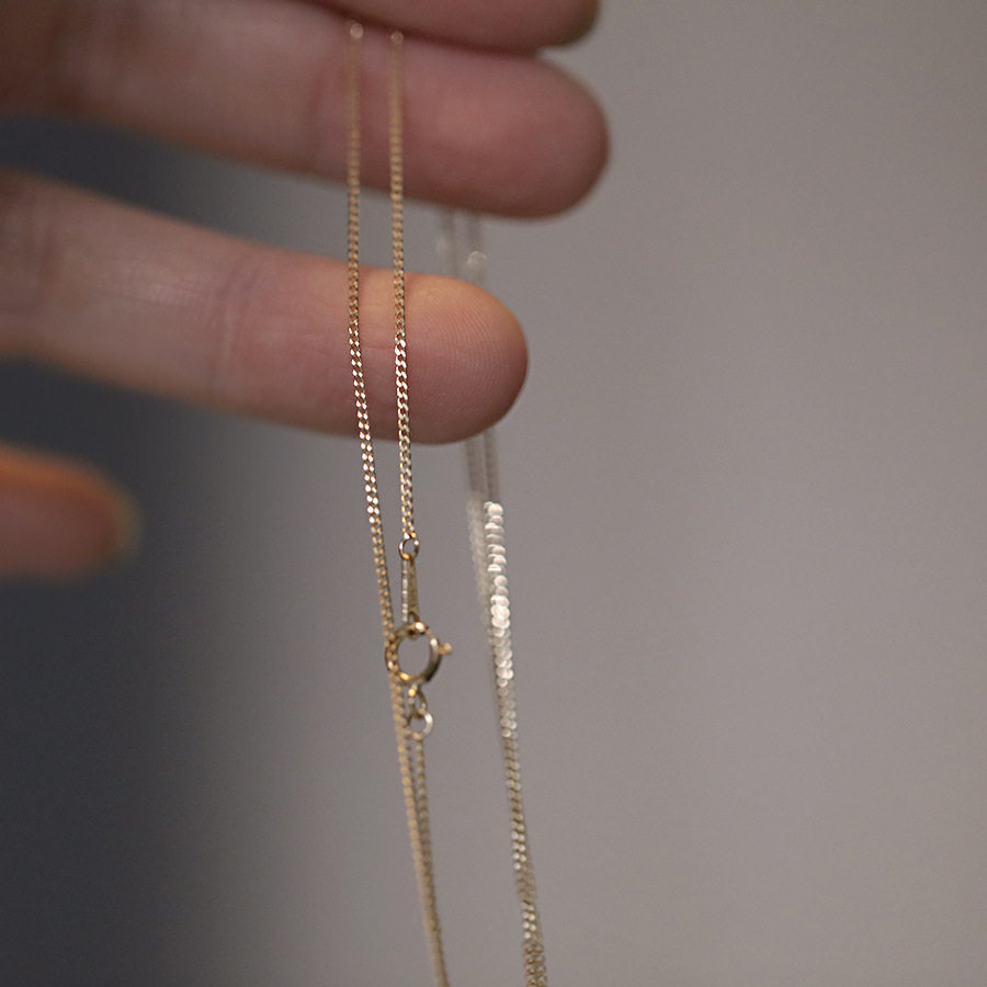 14K gold side chain bracelet/necklace