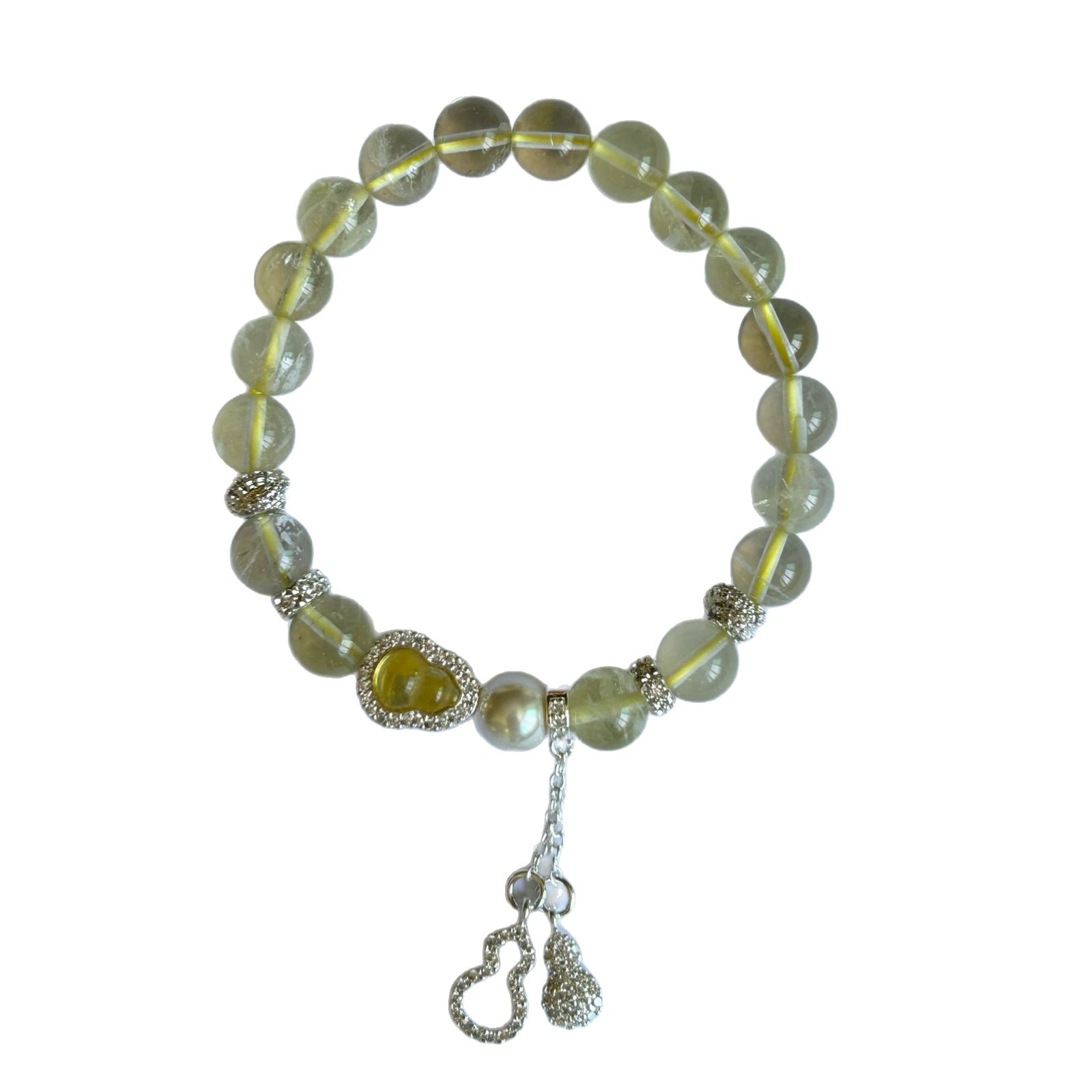 Natural Citrine Cat Bracelet | Emotional Energy Guardian | Essential for Wealth and Luck