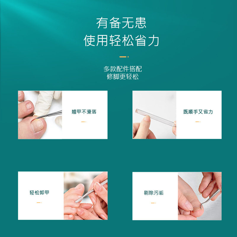 亚马逊不锈钢鹰嘴钳套装 死皮钳甲沟嵌甲剪指甲刀套装美美甲工具