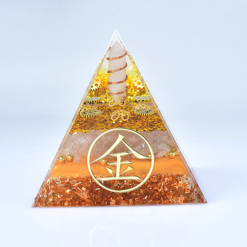 Five-Element Crystal Pyramid Energy Ornament｜Office and Home Wealth Attraction and House Protection