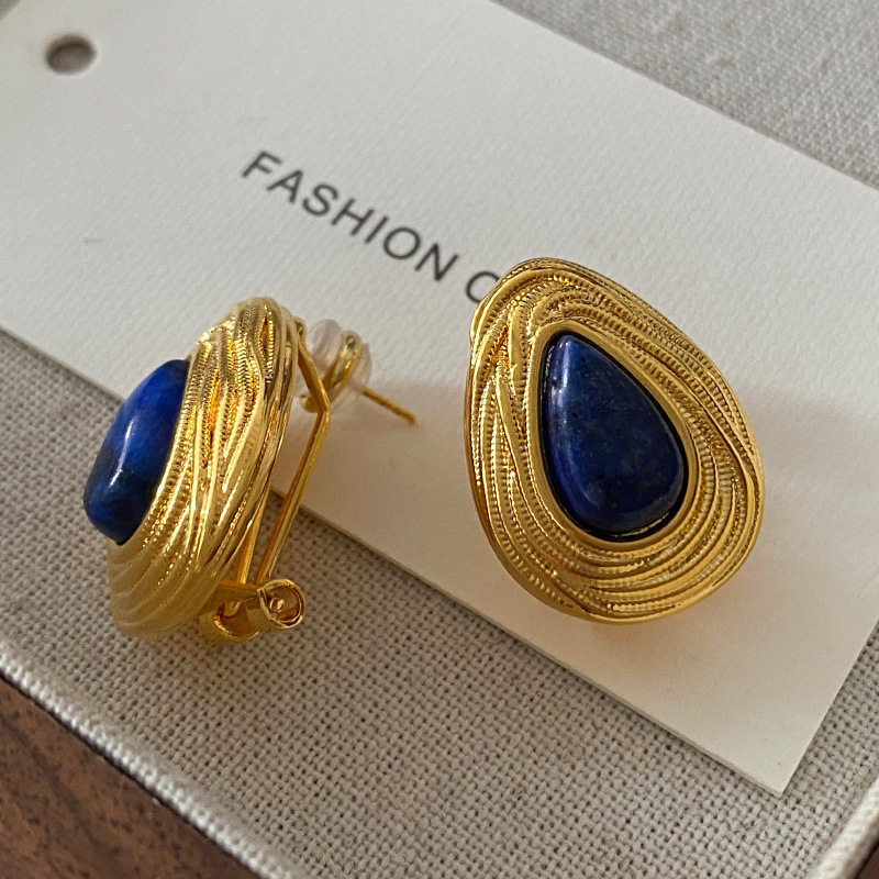 Vintage Lapis Lazuli Earrings