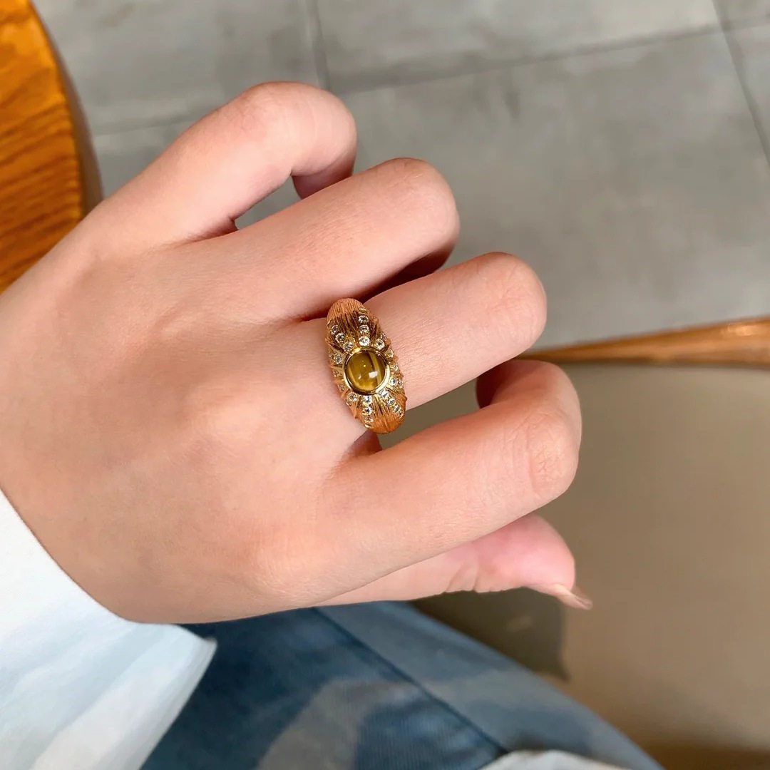 Luxury Vintage Tiger's Eye Ring