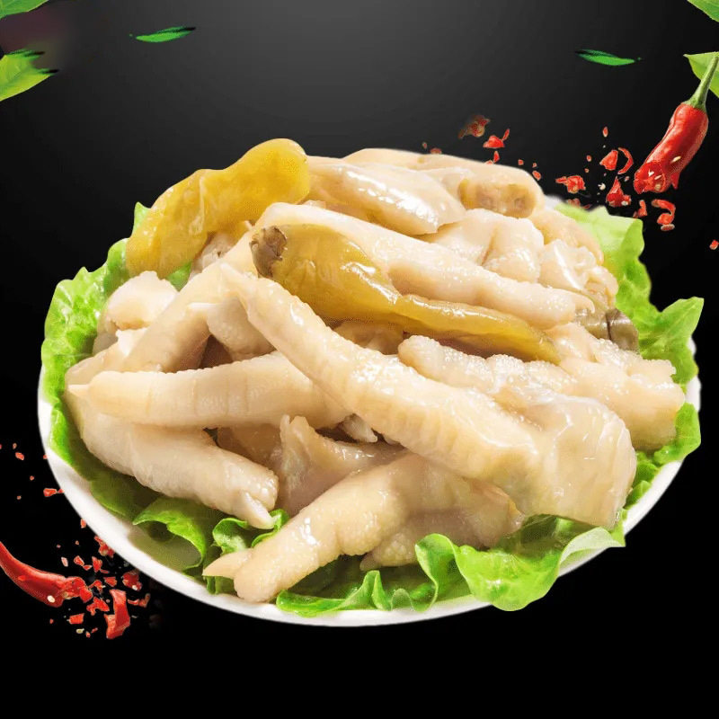 伊道香泡椒味凤爪100g 清真山椒鸡爪重庆风味大包装休闲零食批发