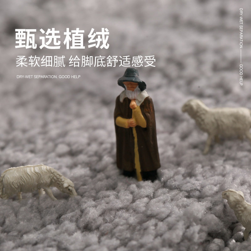 跨境新款加厚高低毛进门地垫门垫家用卫生间门口吸水防滑脚垫地毯