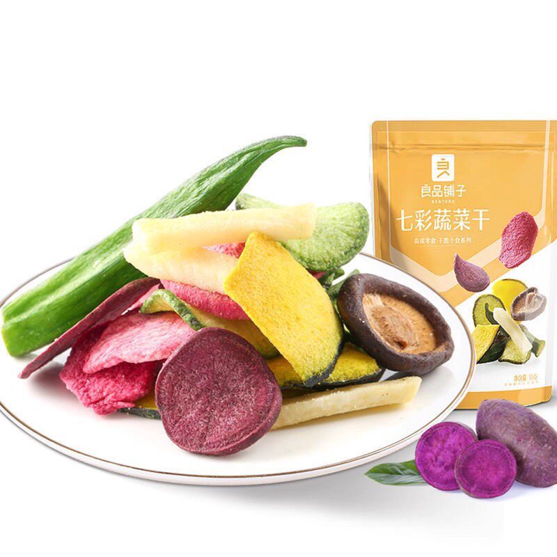 良品铺子七彩蔬菜干50g果蔬蔬菜干秋葵干香菇脆果蔬脆干零食小吃