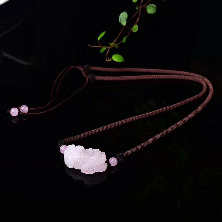 Nature's Art — Raw Rose Quartz Necklace