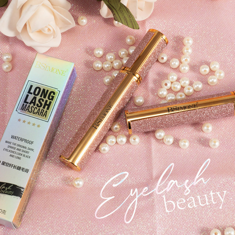 跨境专供 BSIMONE4D星空纤长睫毛膏不晕染浓密防水持久定型睫毛膏
