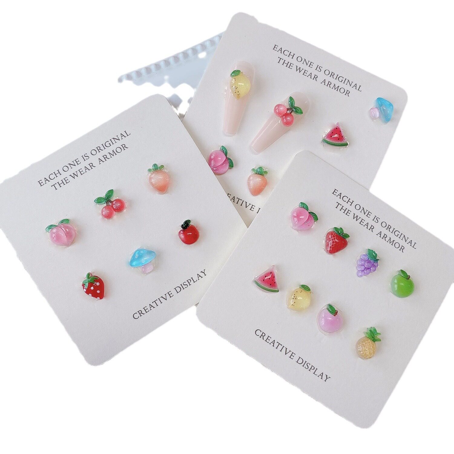 新款仿真水果树脂配件批发 手工DIY材料包头绳发饰手机壳美甲饰品