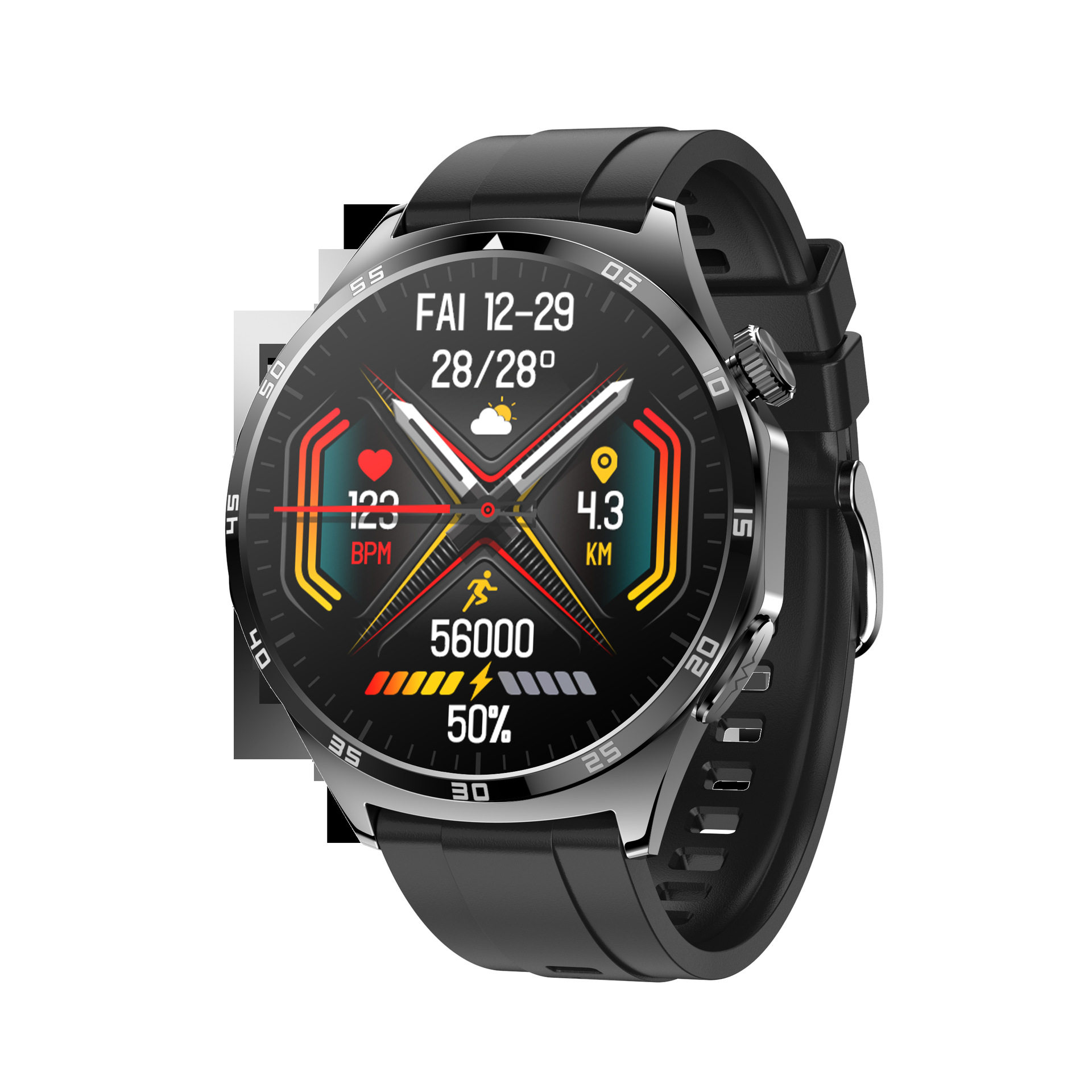 跨境智能手环心电图无创血糖体温监测S300防水溅男士运动手表表盘