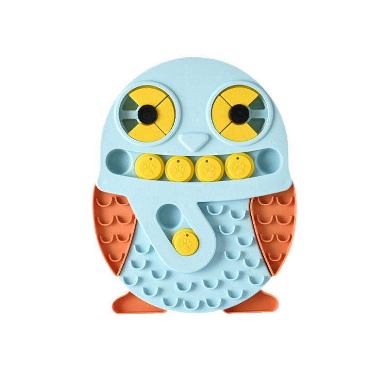 亚马逊新款企鹅造型狗狗漏食玩具嗅闻益智慢食盘宠物互动缓食盘