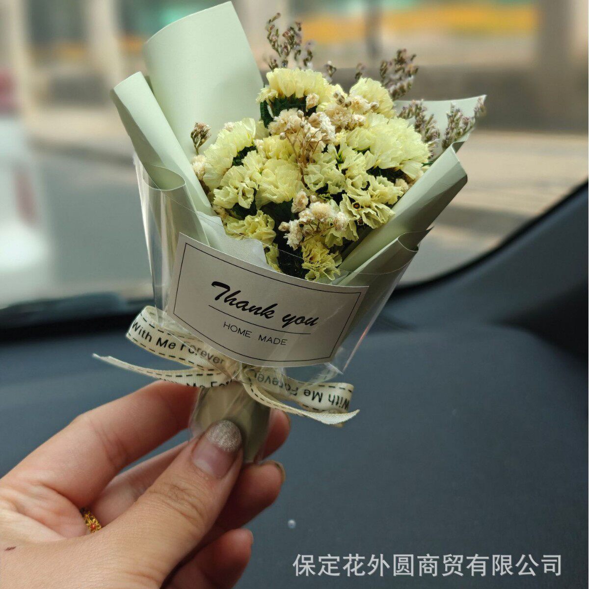 车载香水迷你干花花束汽车内饰品香薰车上空调出风口淡香装饰礼物