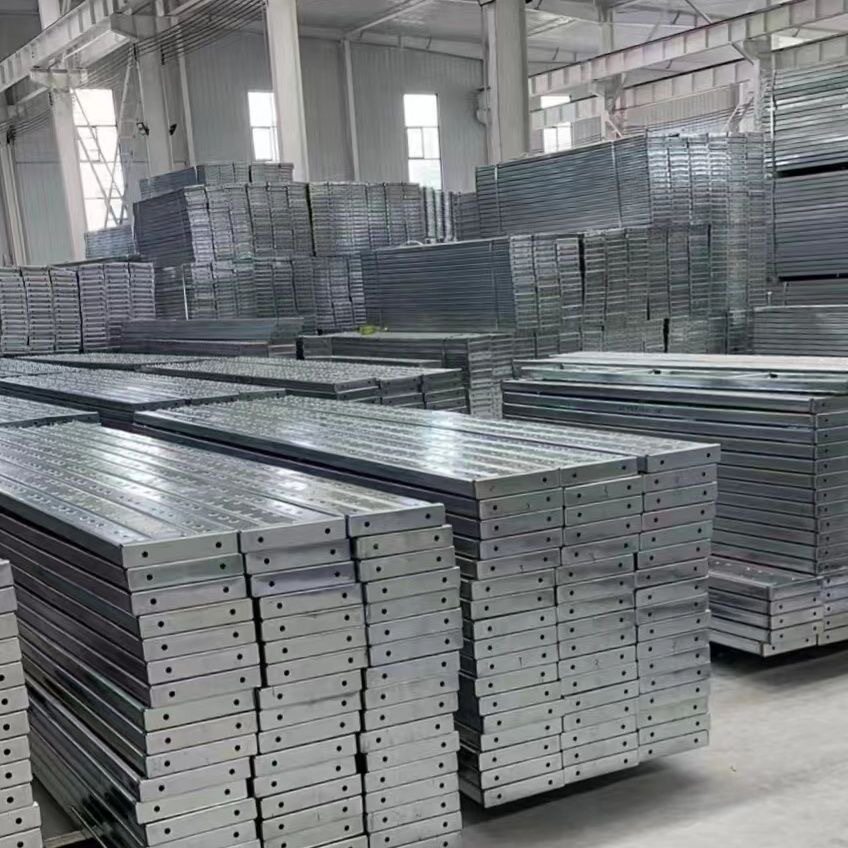 建筑工地热镀锌钢跳板脚手架走道板电厂隧道防滑脚踏板钢跳板