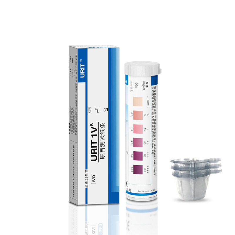 优利特1vk尿酮体试纸尿目测试条生酮检测25条/盒检测试纸