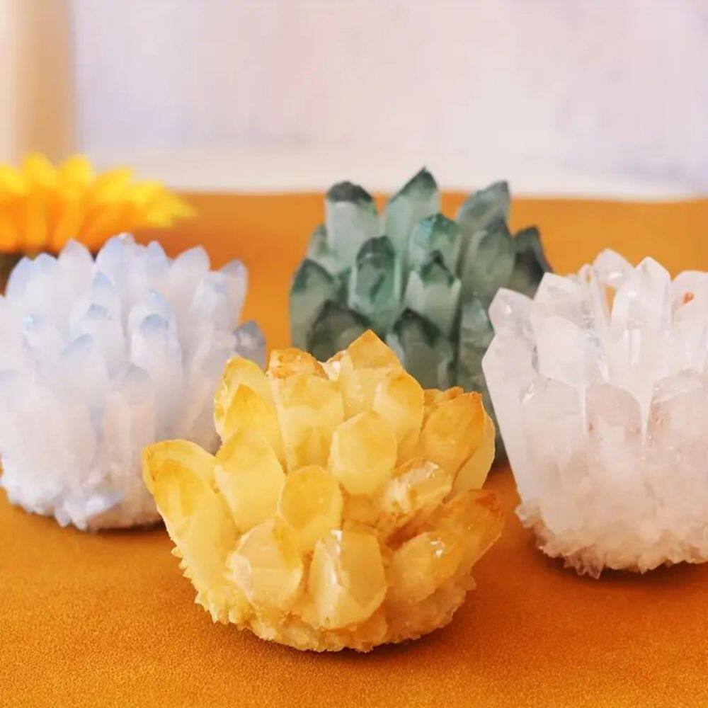 Aurora Throne — Natural Crystal Cluster Feng Shui Display