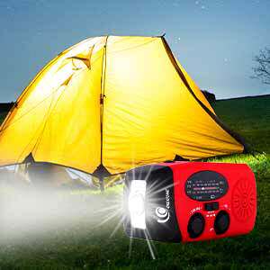 升级款2000mAh 多功能收音机 手机应急充电 手摇太阳能收音机