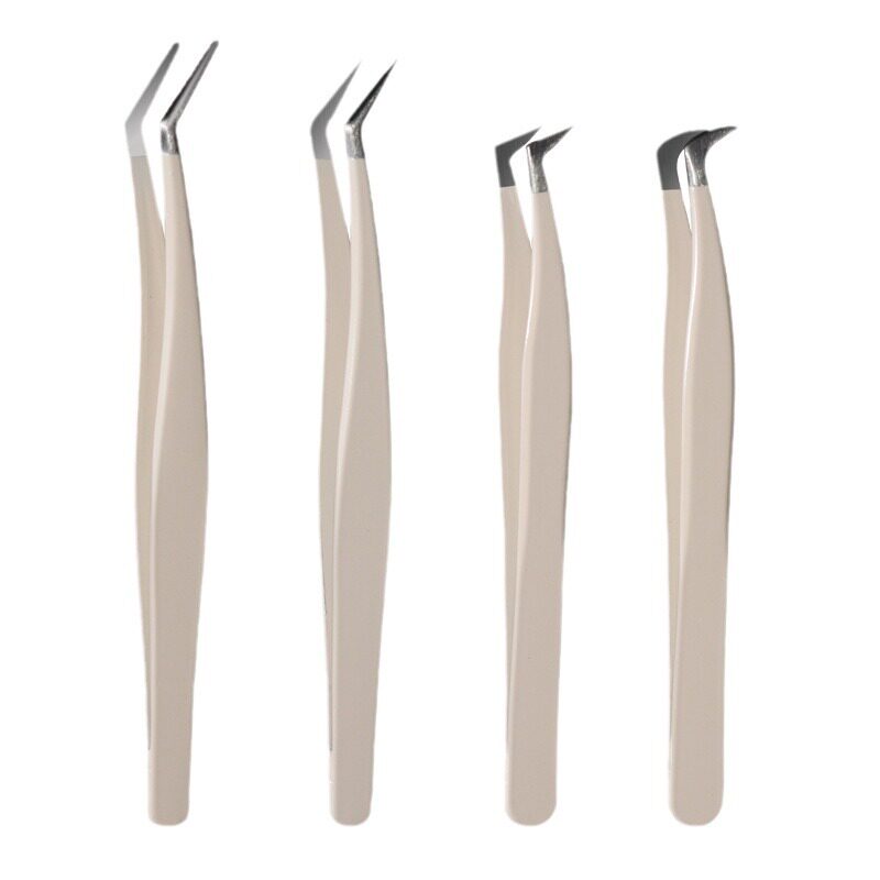 假睫毛镊子嫁接睫毛夹圆头金羽夹睫毛长金羽鹰嘴镊美睫师开花工具