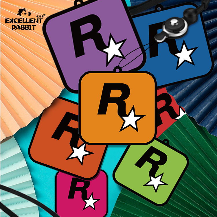 R星车载持久香薰片车内GTA周边潮流汽车挂饰香水汽车香片一件代发