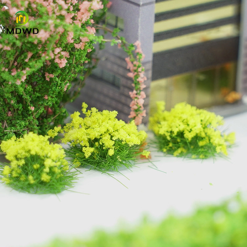 28颗花蔟植被情景地台材料 仿真草丛花瓣模型diy手工情景制作