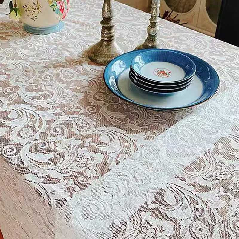 ins风桌布高级感浪漫蕾丝布艺餐桌茶几家居装饰台布拍照盖布防滑