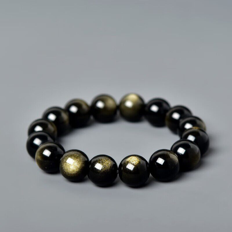 Nature's Art — Raw Black Obsidian Bracelet