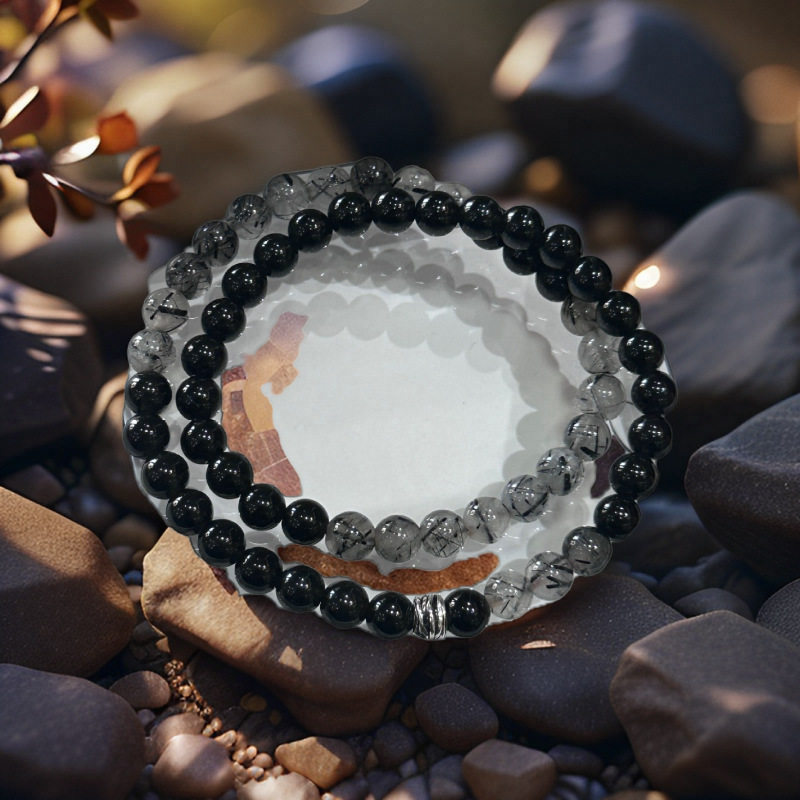 Nature's Art — Raw Black Obsidian Bracelet