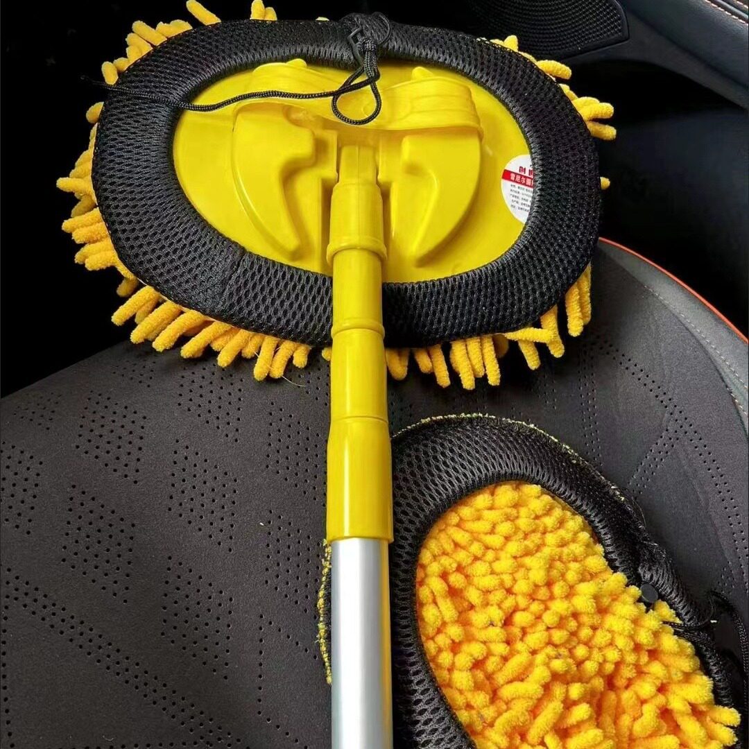 可伸缩雪尼尔汽车水刷洗车拖把擦车用品洗车刷批发洗车工具