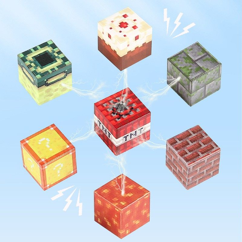 MC我的磁力世界方块积木DIY周边磁铁益智儿童玩具模型 矿拼装礼物