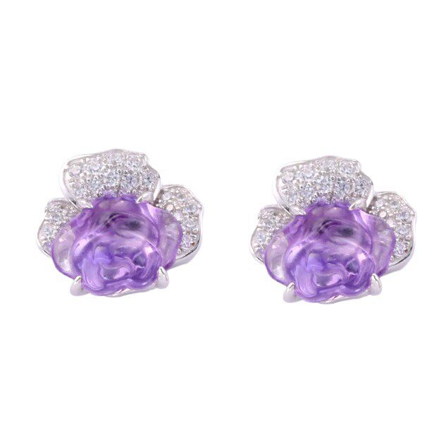 Luxury Modern Chinese Crystal Stud Earrings