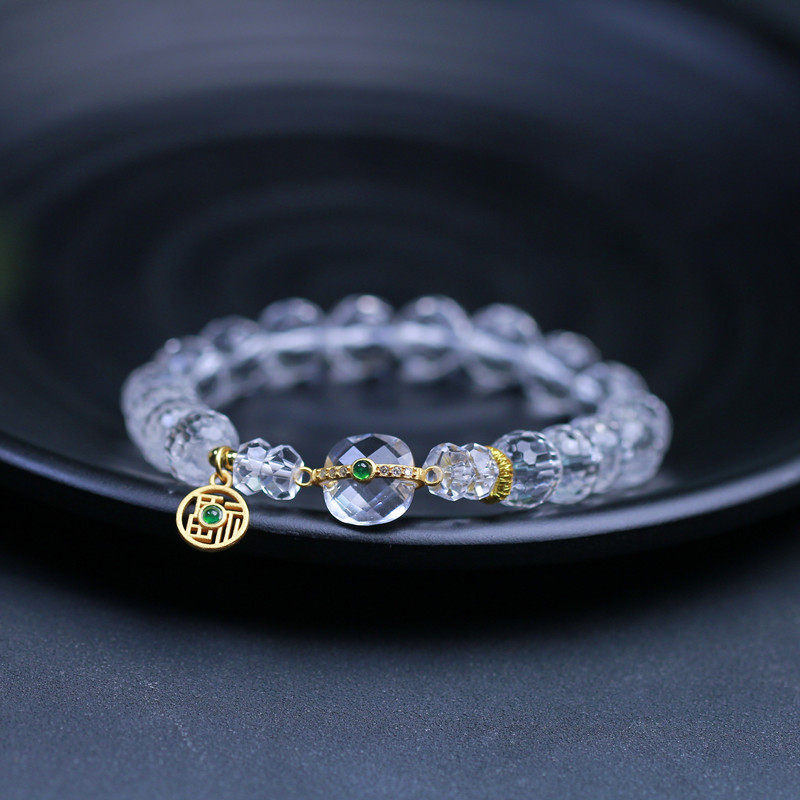 Faceted Clear Quartz Bracelet