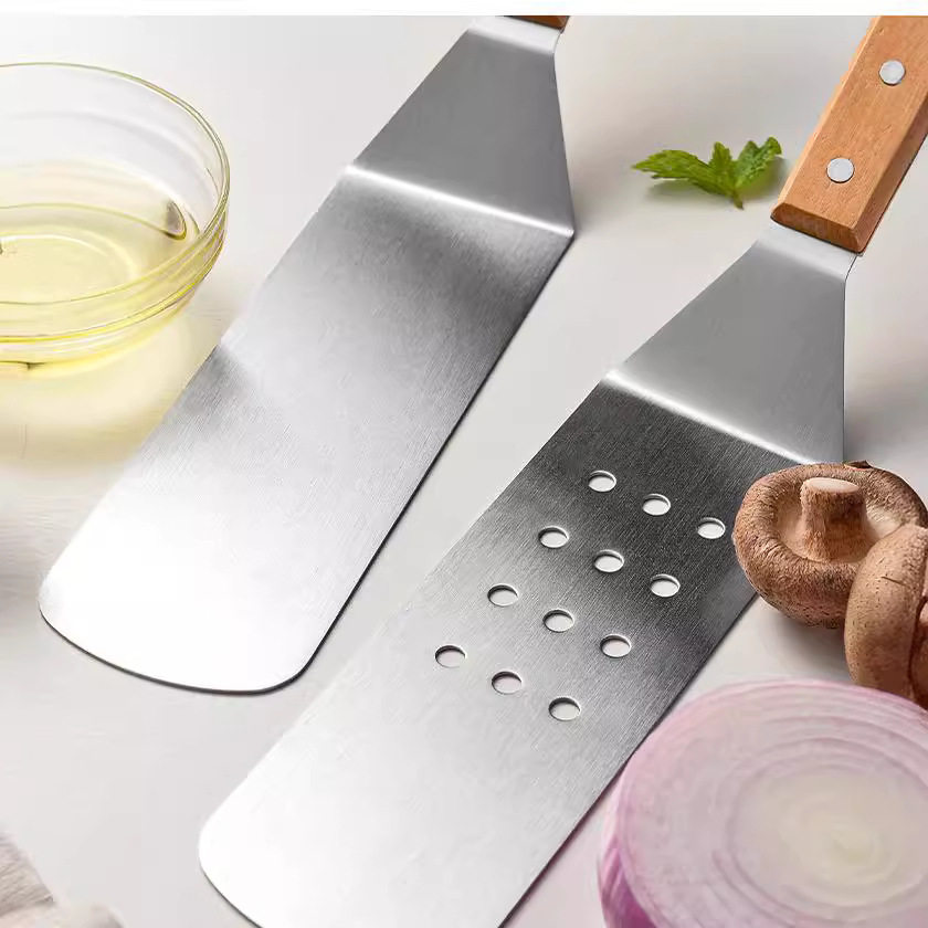 厨具铲子煎铲不锈钢铲子铁板烧铲料理铲牛排烧烤工具套装工厂现货