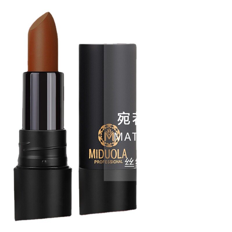 咪朵拉丝绒哑光不沾杯口红唇膏不易掉色雾面唇膏奶咖吃土色拿铁